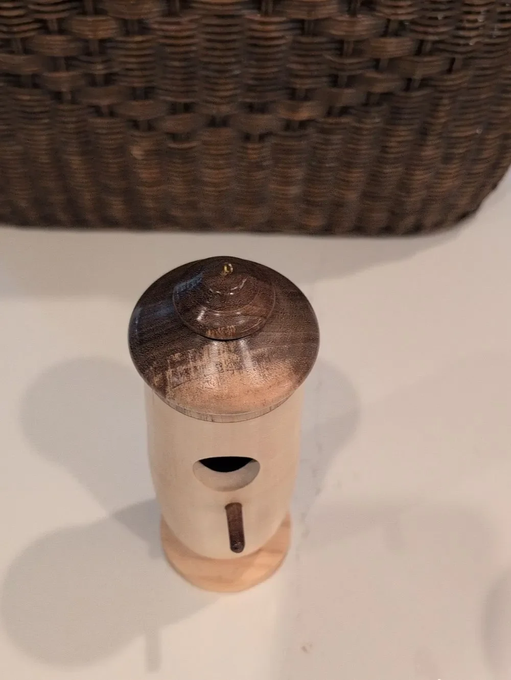 Natural Wood 2-Tone Hummingbird Bird House Handmade